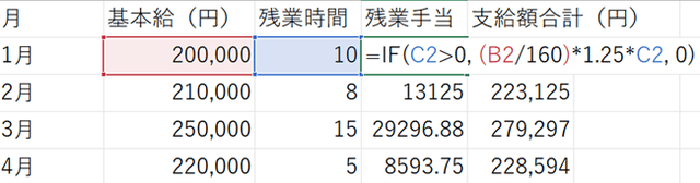 IF関数のスクリーンショット